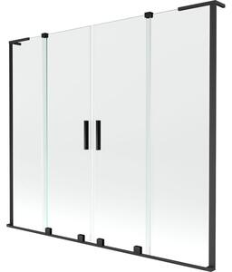 Mexen Velar L Duo paravan pentru baie, cu 2 uși glisante, 170 x 150 cm, transparent, negru - 896-170-003-02-70