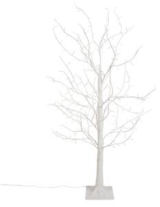 Lampă de podea de Crăciun albă în formă de copac 120 cm, cu LED și timer IP44 - Ki