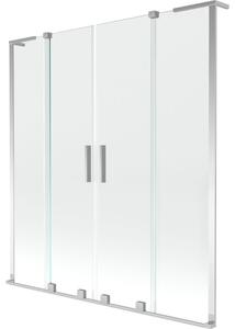 Mexen Velar L Paravan duo pentru cadă cu 2 uși glisante 140 x 150 cm, transparent, crom - 896-140-003-02-01