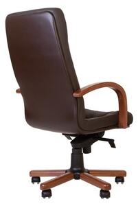 Scaun directorial CHEF LUX EXTRA, Brun inchis piele naturala