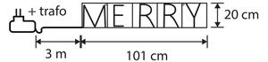Lampă de perete de Crăciun neagră MERRY incl. LED cu temporizator IP44 - Yoro