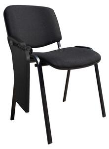 Scaun vizitator GOA BLACK cu masuta, Negru stofa cagliari