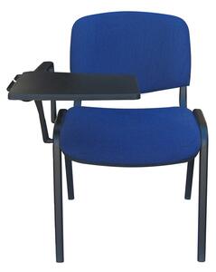 Scaun vizitator GOA BLACK cu masuta, Negru-safir stofa cagliari