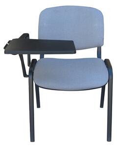 Scaun vizitator GOA BLACK cu masuta, Gri-negru stofa cagliari