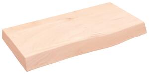 Blat de baie, 60x30x(2-6) cm, lemn masiv netratat
