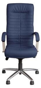 Scaun directorial SENNA, mecanism Multiblock piele ecologica, Albastru