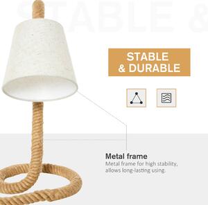 Lampa stil marinaresc, abajur textil 29.5x21x43.5 cm HOMCOM | Aosom RO