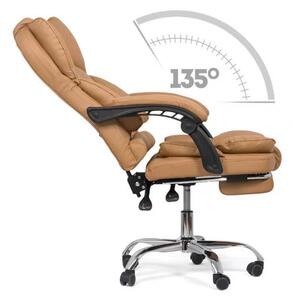 Scaun directorial Prime 105, bej, piele ecologica