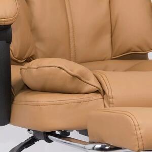 Scaun directorial Prime 105, bej, piele ecologica