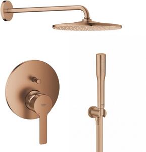 Set cap de duș cu braț Grohe Rainshower Mono 26558DL0, baterie cadă-duș Grohe Lineare 24064DL1, 26658DL0, 27400DL0, 28388DA1
