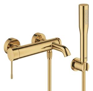 Set baterie cadă-duș Grohe Essence 33624GL1, duș de mână Grohe Euphoria 27400GL0, 27074GL0, 28362GL1