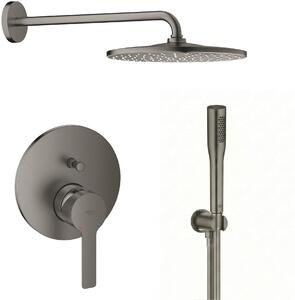 Set cap de duș cu braț Grohe Rainshower 26558AL0, baterie cadă-duș Grohe Lineare 24064AL1, 26658AL0, 27400AL0, 28362A01