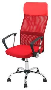 Scaun de birou ergonomic TAZZ Mesh piele ecologica Rosu