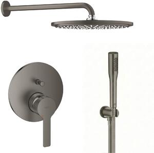 Set cap de duș cu braț Grohe Rainshower 26066AL0, baterie cadă-duș Grohe Lineare 24064AL1, 26658AL0, 27400AL0, 28362A01