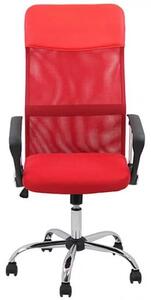 Scaun de birou ergonomic TAZZ Mesh piele ecologica Rosu