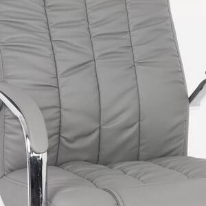 Scaun de conferinta OMAN piele ecologica, Gri