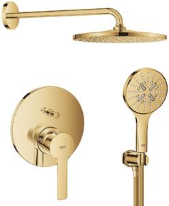 Set cap de duș cu braț Grohe Rainshower 26558GL0, baterie cadă-duș Grohe Lineare 24064GL1, 26574GL0, 26658GL0, 28362GL1