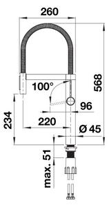 Blanco Culina-S II baterie bucătărie pe picior inox 527702