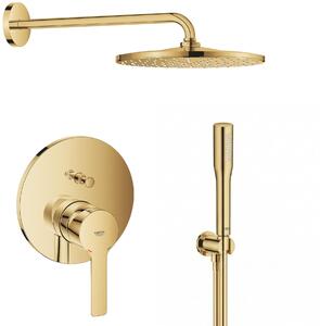 Set cap de duș cu braț Grohe Rainshower 26558GL0, baterie cadă-duș Grohe Lineare 24064GL1, 26658GL0, 27400GL0, 28362GL1