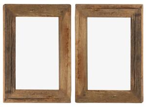 Rame foto, 2 buc., 30 x 40 cm, lemn masiv reciclat și sticlă