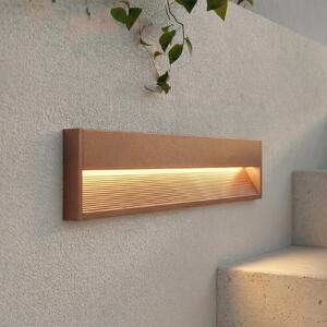 Lucande LED-Lumină de perete încastrată Trevin, 60 cm, IP65, aluminiu, Maro / Rugină, Aluminiu, Modern