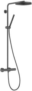 Hansgrohe Pulsify S Puro set de duș perete cu termostat cu duș de ploaie crom-negru 24222340