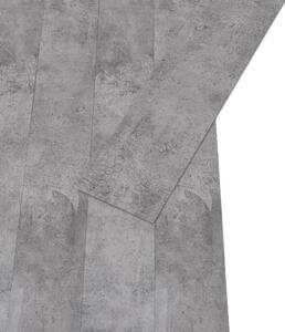 Plăci de pardoseală, maro ciment, 5,26 m², 2 mm, PVC