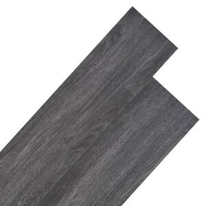 Plăci de pardoseală, negru, 4,46 m², 3 mm, PVC