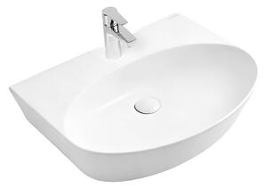 Oltens Luma lavoar 51x41.5 cm ovale clasică alb luciu 41007000