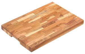Placă de tocat, 50x35x4 cm, lemn masiv de acacia