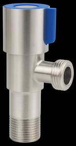 Invena Invena, robinet de colț complet metalic 1/2″ × 3/4″, 1 buc., albastru, INV-ZW-47-N20-J