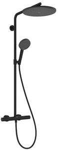 Hansgrohe Raindance Alive S set de duș perete cu termostat cu duș de ploaie negru 24594670