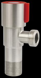 Invena Invena, robinet de colț complet metalic 1/2″ × 3/8″, 1 buc., roșu, INV-ZW-47-C10-J