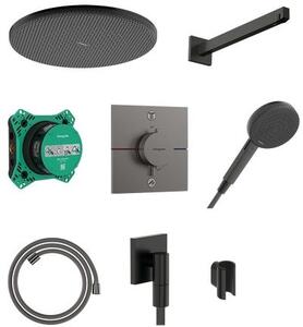Hansgrohe Raindance Alive S set de duș ascuns cu termostat cu duș de ploaie negru 24630340