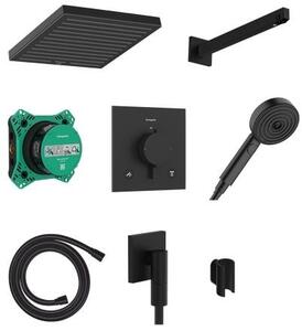 Hansgrohe Pulsify E set de duș ascuns cu termostat cu duș de ploaie negru 24625670