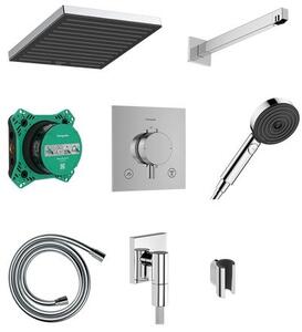 Hansgrohe Pulsify E set de duș ascuns cu termostat cu duș de ploaie crom 24625000