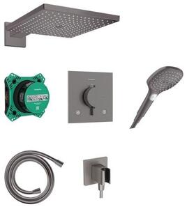 Hansgrohe Raindance E set de duș ascuns cu termostat cu duș de ploaie negru 24623340