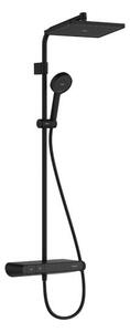 Hansgrohe Activera Q set de duș perete cu termostat cu duș de ploaie negru 28649670