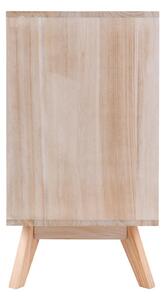 Comodă în culoare naturală joasă din lemn masiv de paulownia 100x65 cm Snap – Leitmotiv