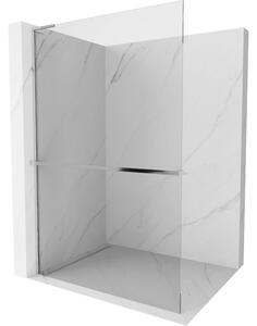 Mexen Kioto+ L, cabină de duș cu poliță și cuier 100 x 200 cm, sticlă transparentă de 8 mm, profil cromat, 800-100-123-01-00