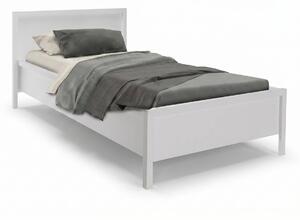 Pat de o persoana Adore Rustic, Alb, 118x89x207 cm