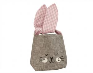 Sac din material NATURO sub forma de iepure, 14x14 cm - mai multe variante Culoare: Roz
