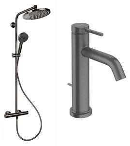 Hansgrohe Crometta set de baie perete cu termostat cu duș de ploaie || 88002387
