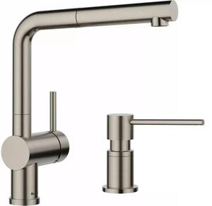 Set baterie bucătărie Blanco Linus-S 527699, dozator de lichid Blanco Lato 527721