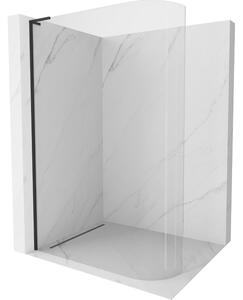 Mexen Kioto-R L perete de duș rotunjit Walk-in 80 x 200 cm, transparent, negru - 800-080-103-70-06