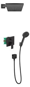 Hansgrohe Vernis Shape set de duș ascuns cu duș de ploaie negru 88002344