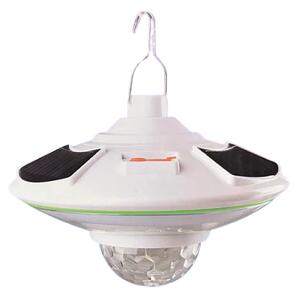Lampa solara cu LED alb rece si glob rotativ disco 21 cm HB5509