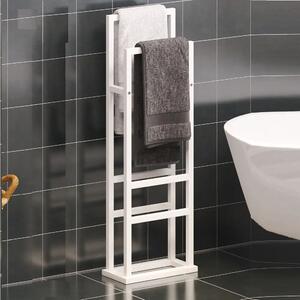 Suport prosop Vella, din metal pentru baie, 90 cm,alb
