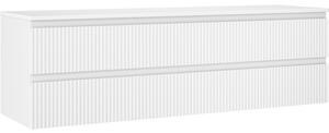 Mexen Rivel dulap baie sub lavoar 160 cm cu blat, 2 sertare, canelat, alb mat - 91A20-16047-2-BFFC01