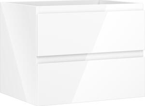 Mexen Orio dulap de baie sub lavoar 60 cm, 2 sertare, alb lucios - 91A10-06047-2-BFF00
